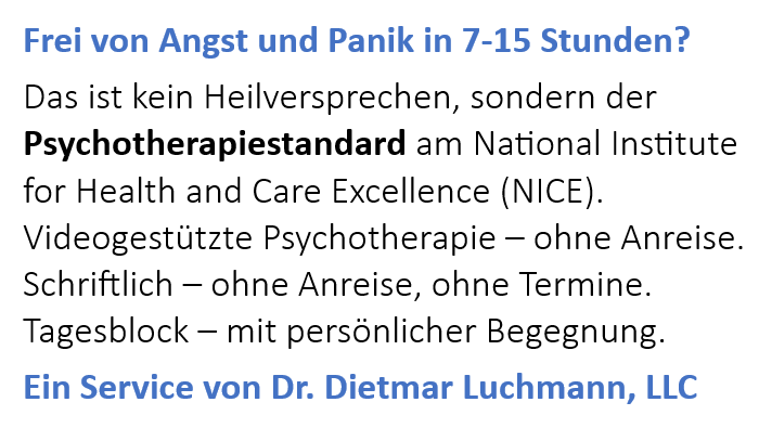 Drei Wege für die kognitive Psychotherapie der Angst.