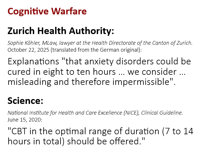 Health Directorate of Zurich supports the cognitive warfare of the Association of Swiss Psychotherapists (ASP)